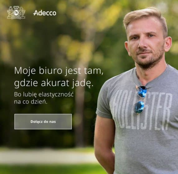 Kreacja reklamowa Adecco x Phillip Morris